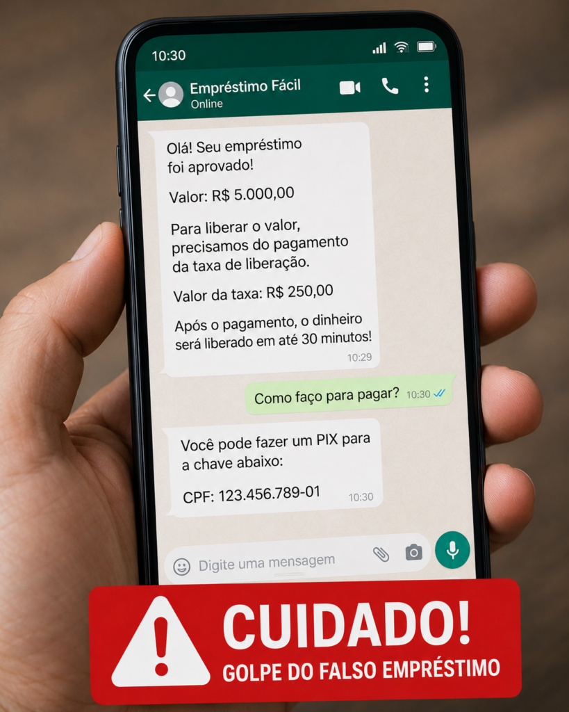golpe do falso empréstimo